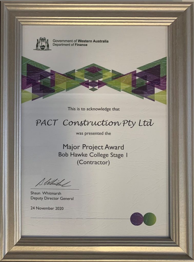 Pact Wins Awards For Bob Hawke College 3