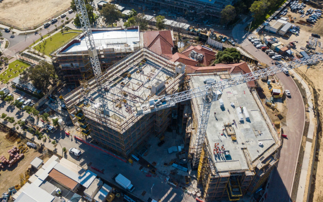 Topping out at Victoria House in Shenton Park